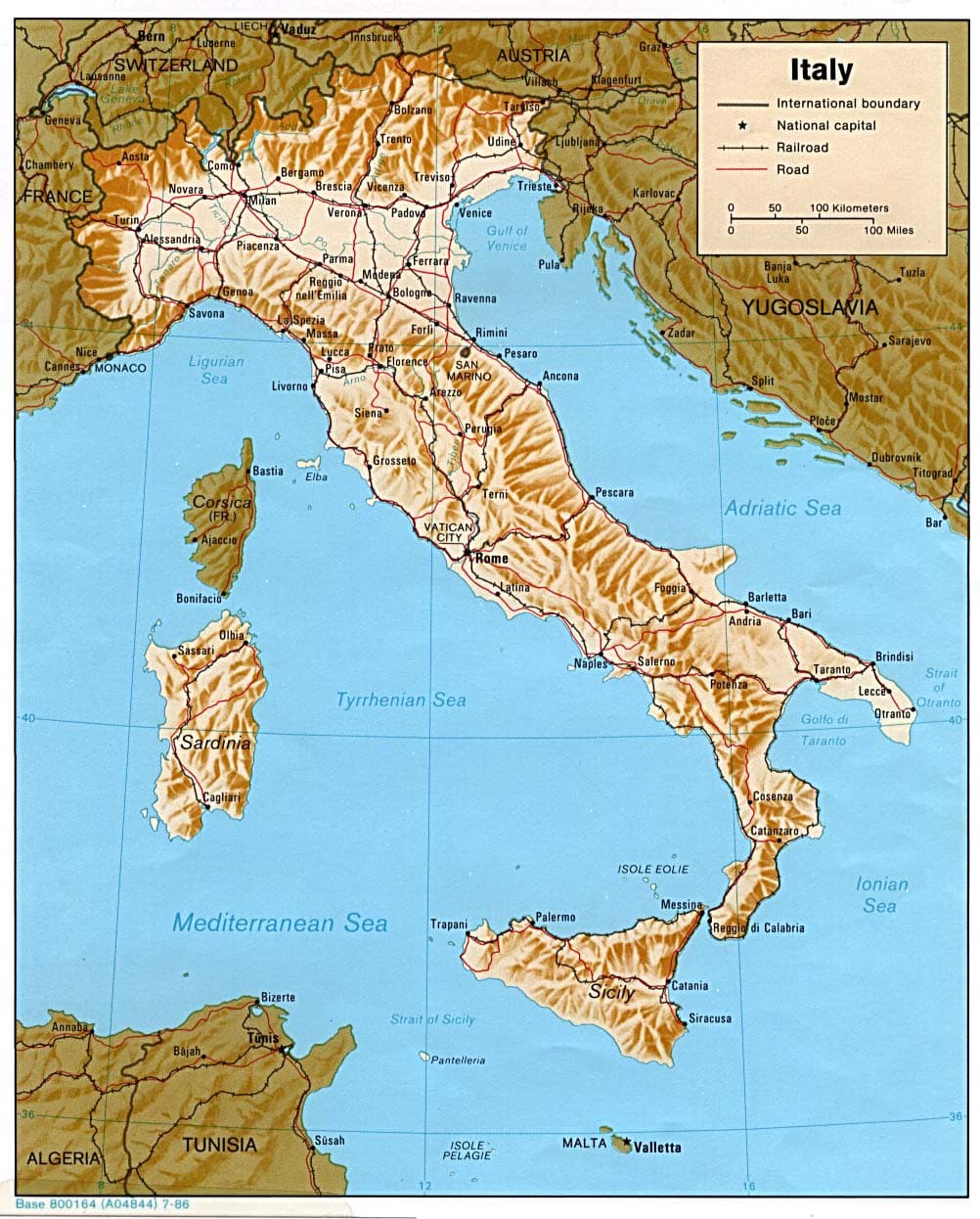 Map of the Italian battlefields
